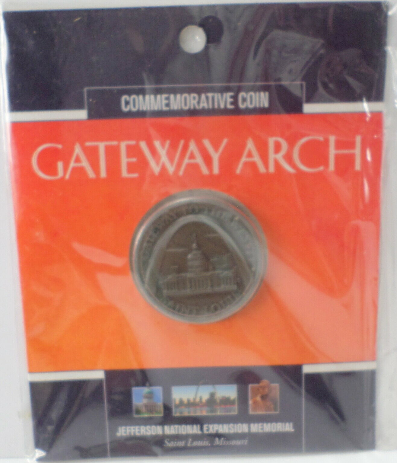 Commemorative Coin Token Jefferson Memorial St Louis Gateway Arch Still